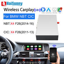 Беспроводной Carplay для BMW X4 F26 X5 E70 поддержка обновления мультимедийный экран Android автомобильный интерфейс GPS навигация NBT CIC система 2024 - купить недорого