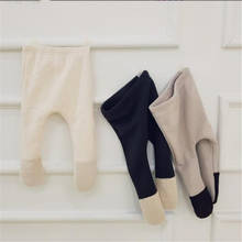 Calças de inverno para bebês, calças para recém-nascidos, de lã grossa, quente, legging para bebês, meninos e meninas, 0-2 anos 2024 - compre barato