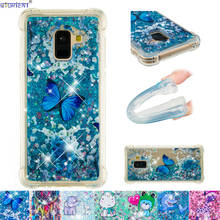 For Samsung Galaxy A8 2018 Glitter Dynamic Liquid Quicksand Bumper Case A530 SM-A530X SM-A530F/DS Cute Full Cover SM A530F/DS 2024 - buy cheap