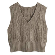 Женский короткий свитер с v-образным вырезом Katara, элегантный облегающий пуловер без рукавов, свитеры для женщин 2024 - купить недорого