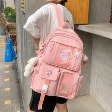Милый нейлоновый женский рюкзак, Модный водонепроницаемый рюкзак для девочек-подростков, школьная сумка, милый студенческий рюкзак для книг, дорожный рюкзак 2024 - купить недорого
