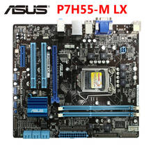 ASUS-placa base usada para ordenador, placa base de ordenador Original LGA 1156, P7H55-M LX, P7H55M, LX, P7, H55 M, LX, LGA, uATX, DDR3, DVI, VGA 2024 - compra barato