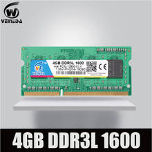 VEINEDA Sodimm DDR3L 2GB 4GB 8GB 1600MHz Ram Memory DDR 3L PC3-12800 204PIN Compatible All Intel AMD DDR3L laptop 2024 - buy cheap