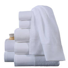 100% хлопок белое отельное полотенце набор полотенца для лица банные полотенца для взрослых мочалки впитывающие полотенца для рук набор 2024 - купить недорого