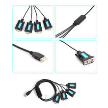 ПК Тетрадь для окон PL2303 чип 4 Порты и разъёмы USB к RS-232 9-контактный разъем DB9 безобрывный кабель Мужской адаптер конвертер 2024 - купить недорого