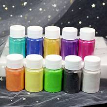 Polvo de pigmento de perla Aurora brillante, colorante de resina perlada de Mica, herramientas para manualidades, 10 colores 2024 - compra barato