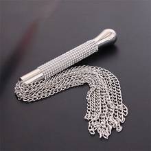 Metal Alloy Chain Tassel Short Horse Riding Whip Crop Crystal Handle 2024 - buy cheap