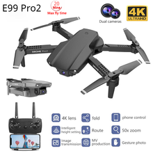 Novo mini drone e99 pro2 rc 4k, quadricóptero dobrável, com câmera dupla e wi-fi, fpv, para fotografia aérea profissional 2024 - compre barato
