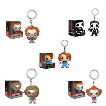 New Arrival IT Pennywise Scream Ghost Face Chucky Pocket Keychain PVC Action Figure Collection Model Toys For Children 2024 - buy cheap