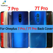 Cubierta trasera de batería Original para OnePlus 7 Pro, cristal trasero para Oneplus 7t pro, carcasa con lente de cámara 2024 - compra barato