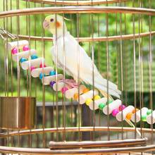 4 Patterns Bird Toy Large Wooden Drawbridge Toys for Parrot Cockatiel Cage Accessories Hanging Ladder Toy Pet Bird Products 2024 - buy cheap