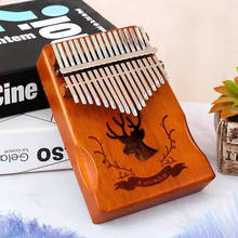 Kalimba Thumb Piano 17 Keys Musical Instruments, Mbira Finger Piano Made By Single Board for Kids Adults Beginners Professional 2024 - buy cheap