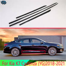 Adesivo de fibra de carbono para guarnição do corpo da porta lateral, acessórios automotivos para kia k7 cadência (guia) 2018 a 2021 2024 - compre barato