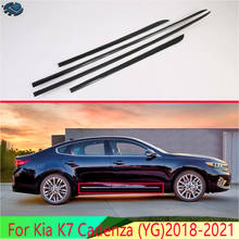 For Kia K7 Cadenza (YG)2018-2021 Car Accessories Carbon Fiber Style Side Door Body Molding Moulding Trim 2024 - buy cheap