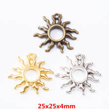 20 peças de metal retro liga de zinco sol pingente para diy artesanal jóias colar que faz 7242 2024 - compre barato