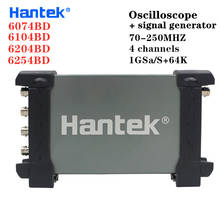 Hantek Digital Oscilloscope 4 Channels 250Mhz Bandwidth 1GSa/S PC USB Portable Oscillograph Signal Generator 6254BD Series 2024 - buy cheap