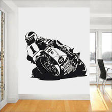 Racing Motorcycle Wall Sticker Vinyl Home Decor Motorbike Player Wall Decals Teen Room Headboard Background Furnishing Z216 2024 - buy cheap