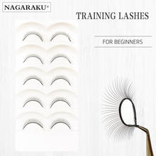 NAGARAKU 5 Pairs/Set False Eyelashes Handmade Training Lashes For Beginners Eyelash Extensions Tools Beauty Salon Practice 2024 - buy cheap