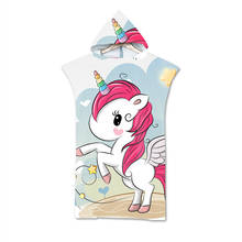 Capa de unicornio con capucha para adultos, de secado rápido Toalla de baño, Poncho rosa para nadar, playa, Surf, albornoz, ropa de playa 2024 - compra barato