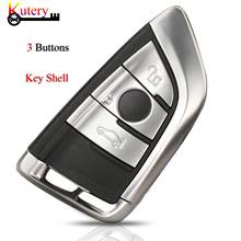 Kutery Remote Smart Car Key Shell Fob Case For BMW F CAS4 5 7 Series X5 X6 2014 2015 2016 3 Buttons Key Cover With Insert Blade 2024 - buy cheap