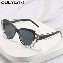 Oulylan Vintage Cat Eye Sunglasses Women Men Luxury Brand Design Irregular Sun Glasses Personality Crystal Mirror Goggles UV400 2024 - buy cheap