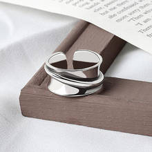 Kofsac 2020 charme feminino 925 prata esterlina anel na moda simples largura anéis feminino vintage jóias acessórios de festa 2024 - compre barato