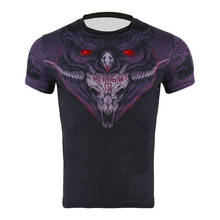 Men Skull Sheep Head Breathable Fighting Compression MMA Jerseys Muay Thai T Shirt Jiu Jitsu Rashguard Sweatshirt Kick Boxing 2024 - buy cheap