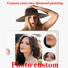 Foto pintura diamante personalizada 5d faça você mesmo círculo completo/quadrado bordado diamante mosaico imitação de diamante artesanato imagem hd presente 2024 - compre barato