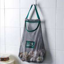 1pcs Foldable Hanging Storage Pocket Breathable Reusable Mesh Bag Kitchen Folding Garlic Onion Vegetable Sorting Bag Organizer 2024 - buy cheap