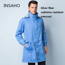 Genuine INSAHO EMF shielding efficiency 55DB.double fabric,Silver fiber radiation proof coat, machine room overcoat,SHD026. 2024 - buy cheap