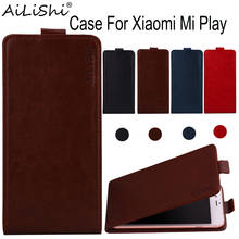 Ailishi-capa de luxo para xiaomi mi play, capa protetora 100% de couro pu de qualidade superior, capa protetora exclusiva para telefone + rastreamento 2024 - compre barato