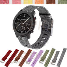 Pulseira malha de nylon para relógio, pulseira esportiva para huami amazfit gtr 42 bip u/s gts/gts 2 20mm, acessórios de relógio inteligente 2024 - compre barato