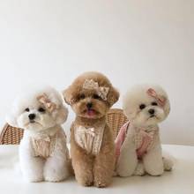 New Summer Flower Dog Clothes Lace Sling Dress For Small Dogs Cotton Bichon Teddy Dog Skirt Pet Clothes Cute Puppy Dog Clothing 2024 - buy cheap