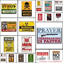 Plaque Vintage Metal Tin Signs Home Bar Pub Decorative Metal Plates Warning Sign Wall Stickers Art Poster N 2024 - buy cheap