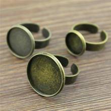 10pcs Antique Bronze Fit 12mm 16mm 20mm Cabochon Ring Settings Adjustable Ring Settings Base Jewelry Findings 2024 - buy cheap