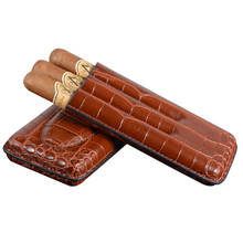 Humidor de viaje para hombre, estuche de cuero para cigarros con cortador de hierba de tabaco, accesorios para cigarrillos, caja de humo para fumar, 1 ud. 2024 - compra barato