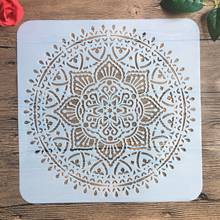 30 * 30 cm large round flower mandala diy stencil painting scrapbook coloring engraving album decoration template stencil -e 2024 - buy cheap