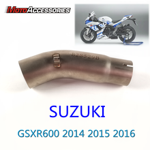 SUZUKI GSXR600 Motorcycle Exhaust Middle Pipe Link Pipe Slip On Section Muffler For SUZUKI GSXR600 2014 2015 2016 2024 - buy cheap