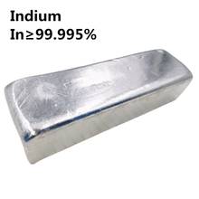 LINGOTE de indio de Metal de alta pureza, bloque de indio 99.995% puro en 4N5, análisis de experimentos de Indio, grado AR 2024 - compra barato