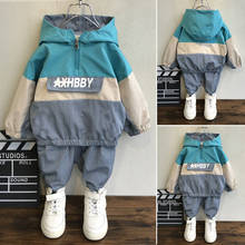 Kids Clothes Sets New Fashion Baby Patchwork Unisex Kids Brand Sport Suits Hoodies Top +Pants 2pcs Suit 2 3 4 5 7 8 9 Years 2024 - buy cheap