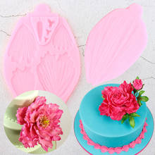 Peony Tulip Mould Cake Decorating Tools Flower Petals Veiner Border Silicone Molds Fondant Candy Clay Chocolate Gumpaste Moulds 2024 - buy cheap