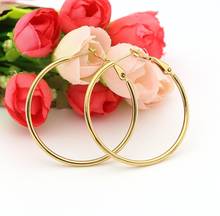 Hfarich Simple Stainless Steel Circle Hoop Earrings Women Fashion Gold Round Small Hoop Earrings  Aretes De Mujer 2024 - buy cheap