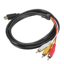 1080P HDTV HDMI-compatible Male to 3 RCA Audio Video AV Cable Cord Adapter Converter Connector Component Cable Lead For HDTV NEW 2024 - buy cheap