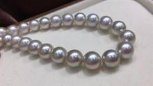 Collar de perlas D529 para mujer, joyería fina redonda de 8,5-9mm, collares de perlas grises de agua de mar natural para mujer 2024 - compra barato
