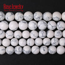 White Turquoises Stone Round Beads For Jewelry Making 4 6 8 10 12 mm Spacer Beads Diy Bracelet Necklace Accessories Wholesale 2024 - buy cheap