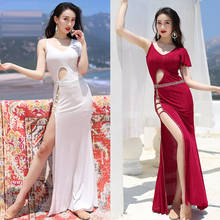 Women's belly dance dance clothes practice clothes new sexy hollow one-piece long skirt belly dance suit 2024 - buy cheap