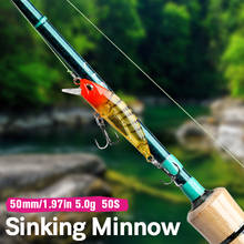 TSURINOYA Fishing Lure DW63 50mm 5g Sinking Water Mini Minnow Hard Lure Artifical Small Crankbait Pencil Wobblers Hard Bait 2024 - buy cheap