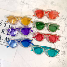 Sexy Cat Eye Sunglasses Women Rimless Vintage Rhinestone Sun Glasses Female Lady Candy Color 2019 Eyewear Shades for women UV400 2024 - buy cheap