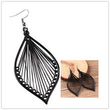 Bohemian Weave Leaf Earrings Women Exaggerated Eardrop Women Ethnic Stud Ear Ring Pendants Fashion Jewelry 2024 - buy cheap