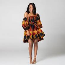 Vestidos africanos a la moda para mujer, Top con estampado de estilo africano Dashiki, dos prendas con hombro inclinado, verano, 2020 2024 - compra barato
